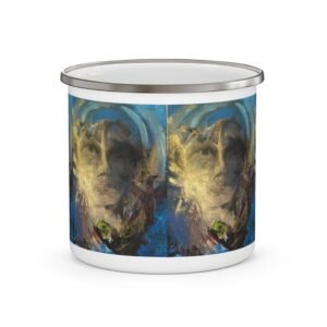 Artistic Enamel Camping Mug - Perfect for Outdoor Adventures & Cozy Gatherings
