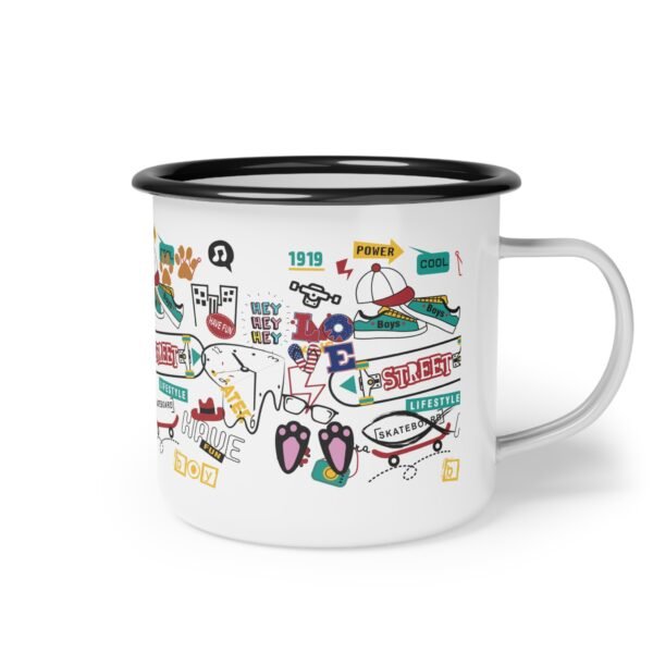 Cool Skateboarding Enamel Camp Cup – Perfect for Outdoor Adventures - Image 3