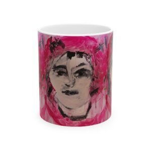 Abstract Portrait Ceramic Mug – Expressionist Face Art Coffee Cup (11oz & 15oz)