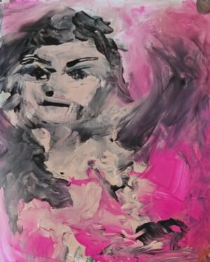 “The Angel Wrapped in Rose Fire”