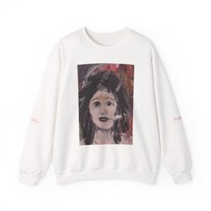 The Angel of Incense — Abstract Painted Face Crewneck