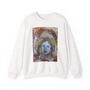Artistic Portrait Sweatshirt — Abstract Painted Face Crewneck