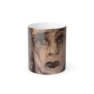 The Angel of Prayer— Abstract Portrait Art Coffee Cup (11 oz)