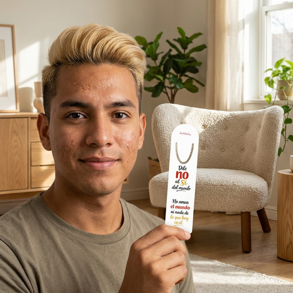 Bookmark — Spanish Inspirational Quote "Dile no al sí del mundo" Metal Bookmark - Image 3