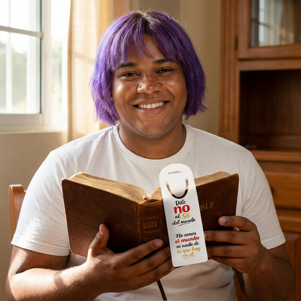 Bookmark — Spanish Inspirational Quote "Dile no al sí del mundo" Metal Bookmark - Image 2