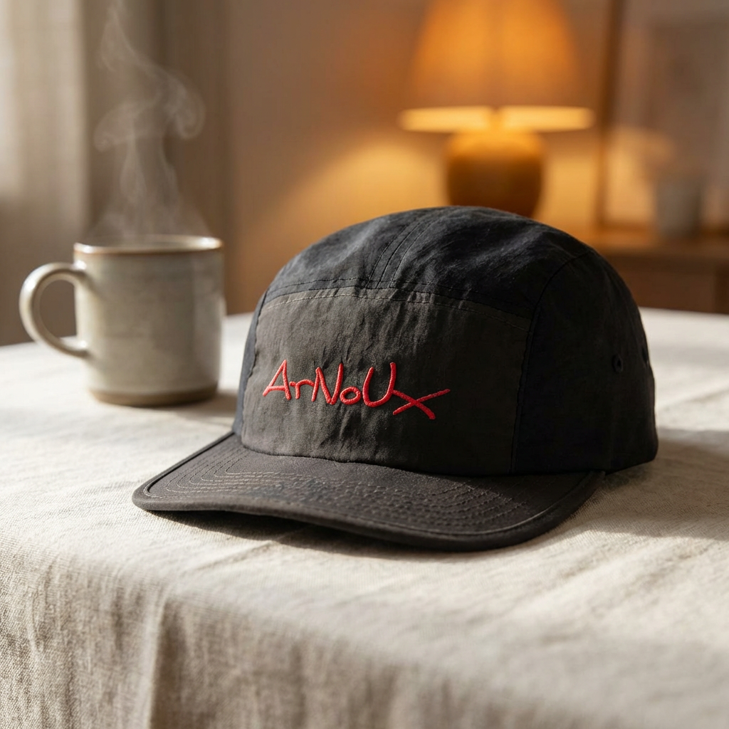 Two-Tone Nylon Cap — ArNoUx Embroidered Lightweight Streetwear Hat - Image 3