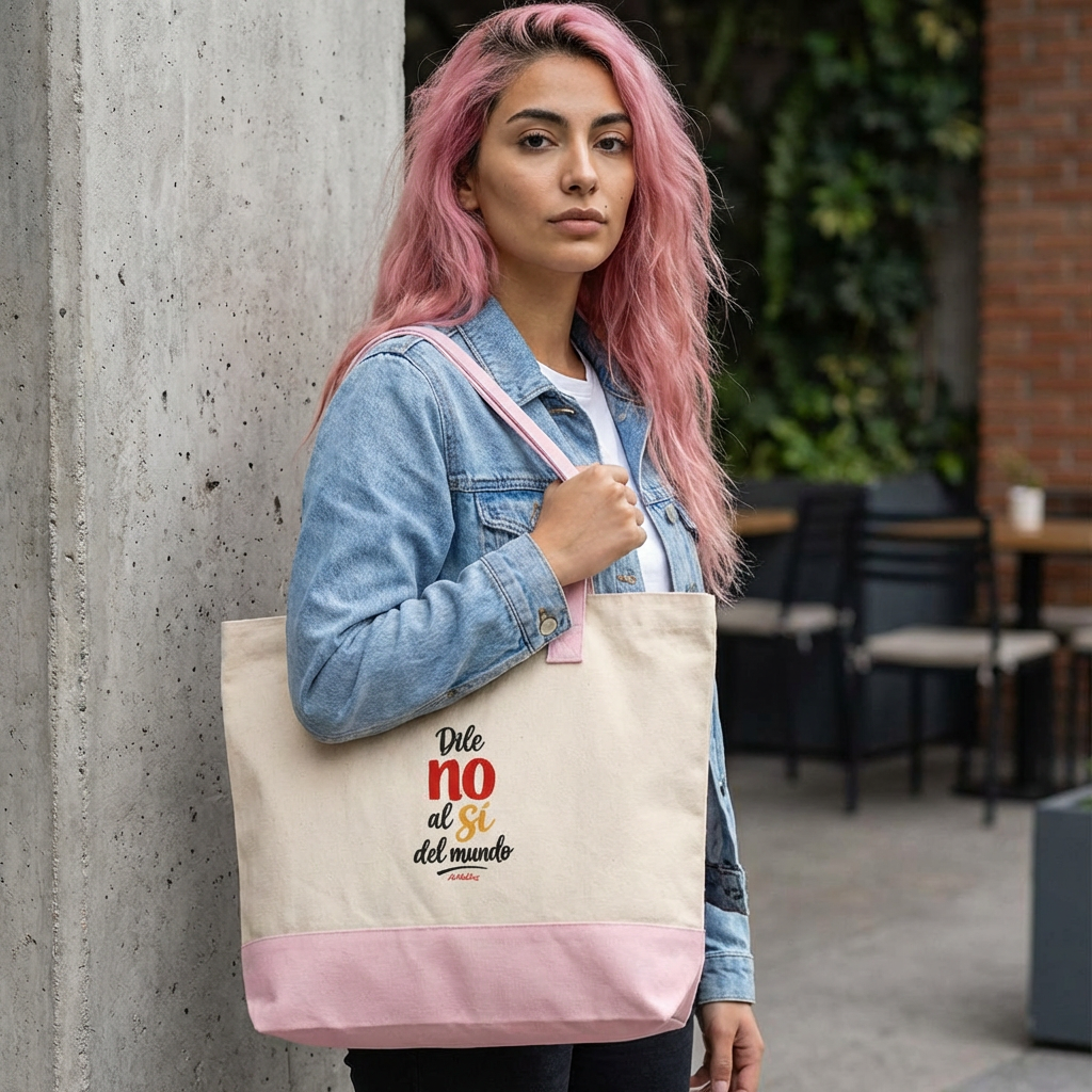 Canvas Tote — 'Church Time' & Spanish Graphic Zippered Market Bag