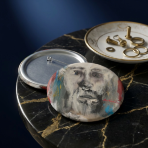 Button Pin – Abstract Portrait Art Pinback Button