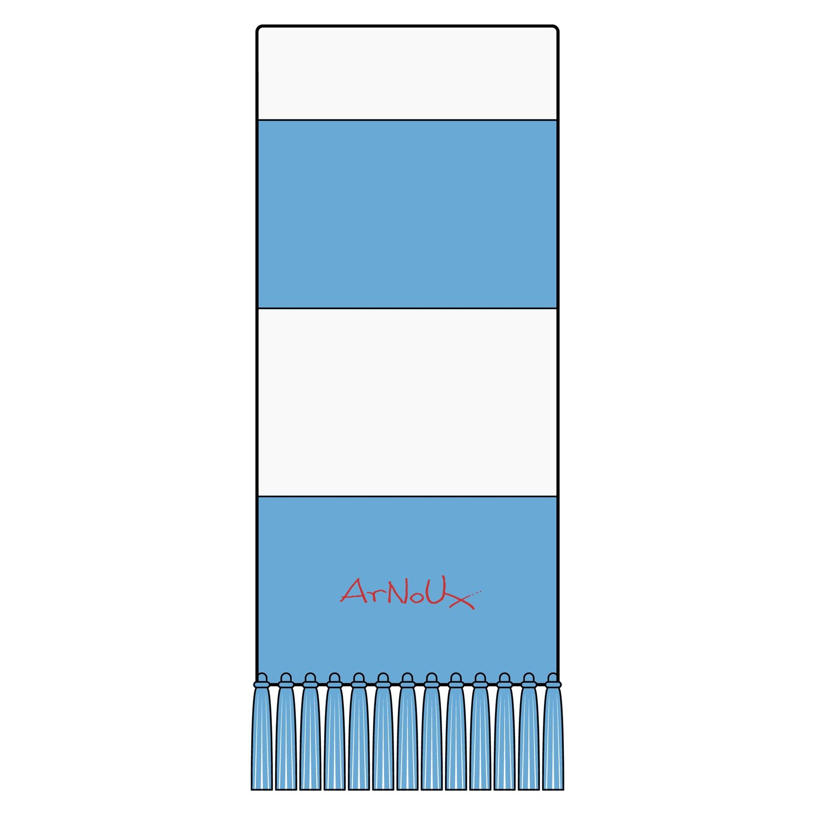 Striped Team Scarf with 'ArNoUx' Signature — Fan Support Winter Accessory - Image 4