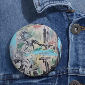 Pin Button —: Angels Walking Toward the Lake