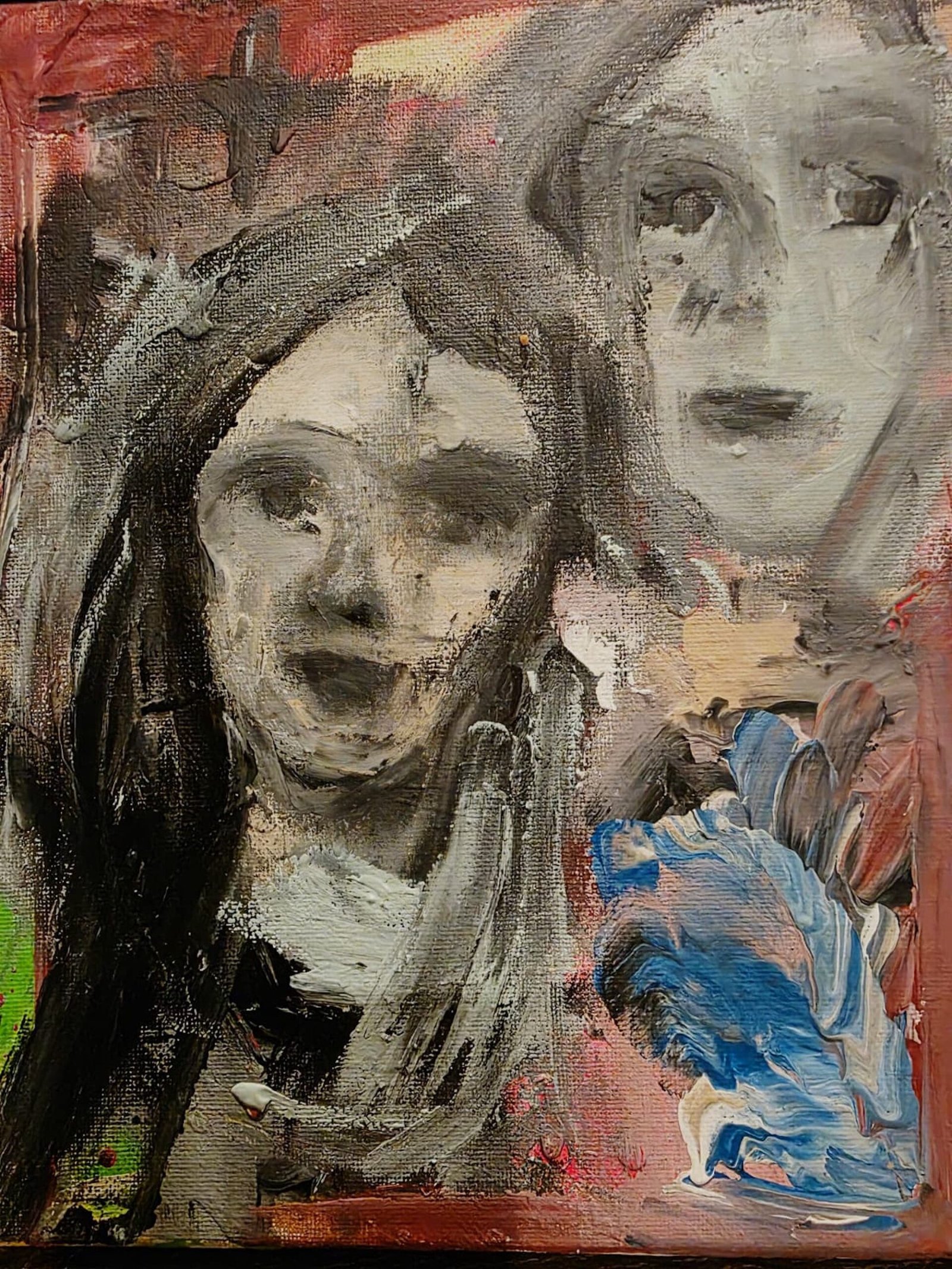 The Angel of War Holding a Mother Who Lost Her Son