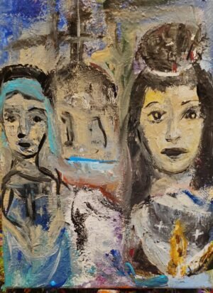 Angels Guarding the Sisters on Their Way to Worship